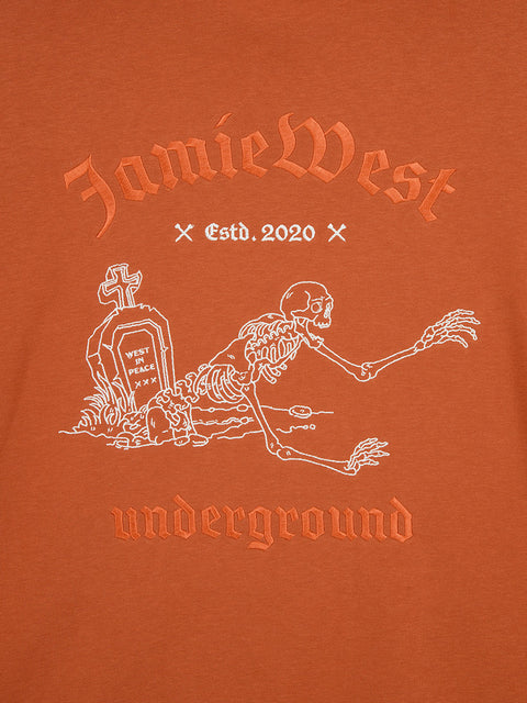 Jamie West Grave Snap Hoodie Sweatshirts - Orange