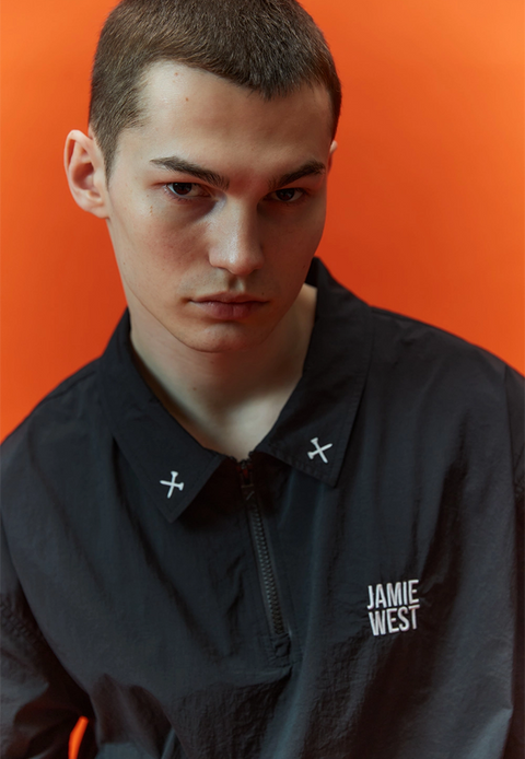 Jamie West Nylon Halfzipup P-Shirts - Black