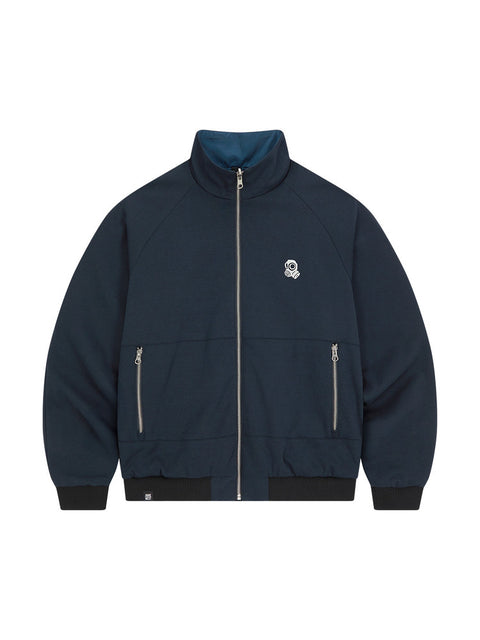 Jamie West Reversible Highneck Souvenir Jacket - Blue