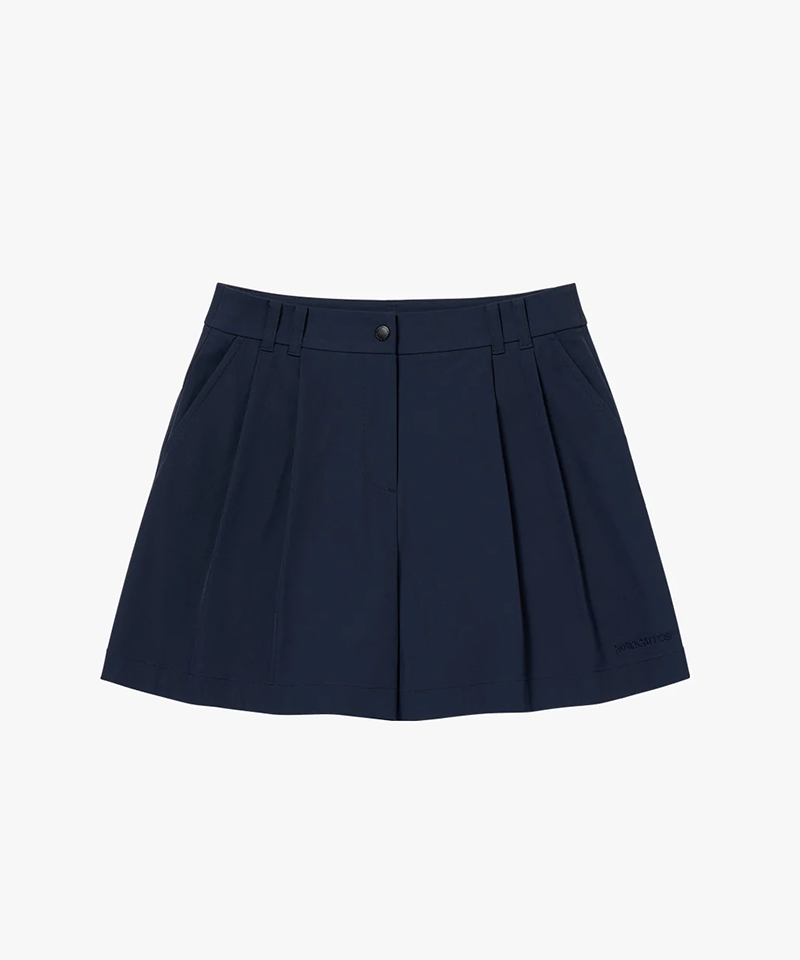 MCC Women's Two Tuck Half Pants - Navy