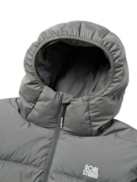 Goal Studio Men's Essential Hooded Puffer Down Jacket - Grey