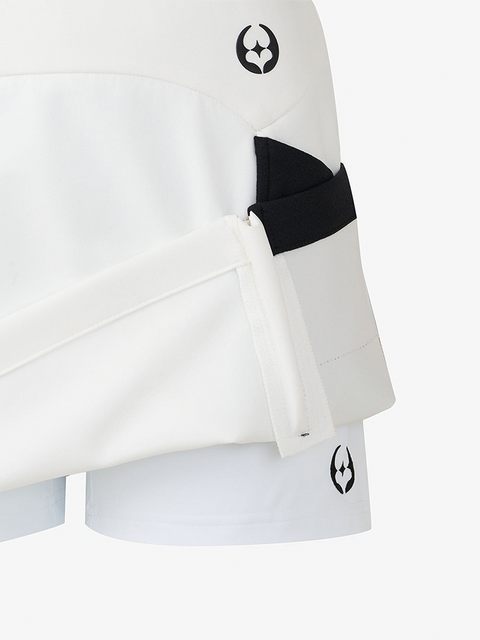 GFJ Golf Women's Side Open PK H Skirt - White