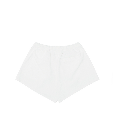 PIV'VEE Printed Drawstring Shorts - Cloud White