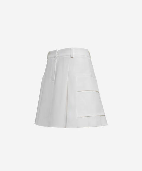 OBER Golf Side Pleated Skirt - White