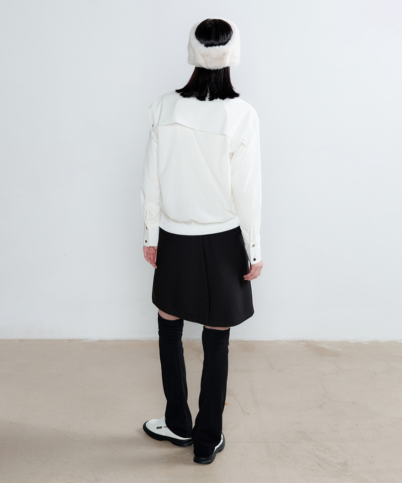 Anell Golf Soft Zip-up Blouse - White