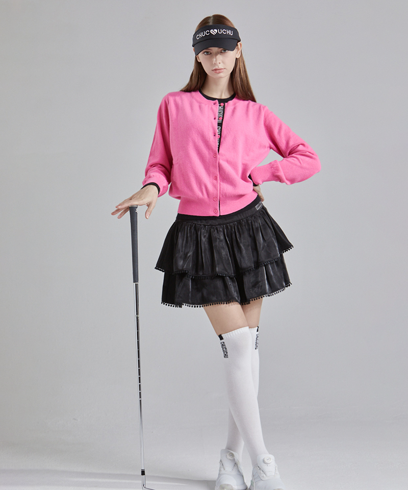 CHUCUCHU Two-Tone Wool Blend Cardigan - 2 Colors