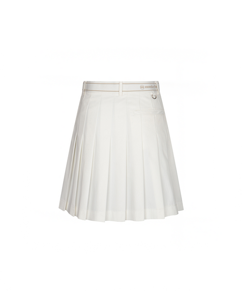 Monday Flow Wink Pleated Skirt - White