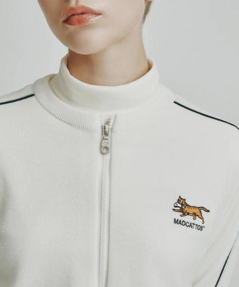 MCC Women's Zip UP Knit Cardigan - Off White