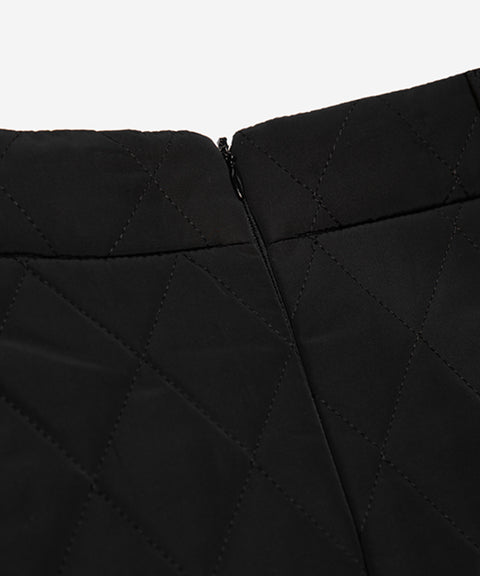 OBER Golf Diamond Quilting Padding Skirt - Black
