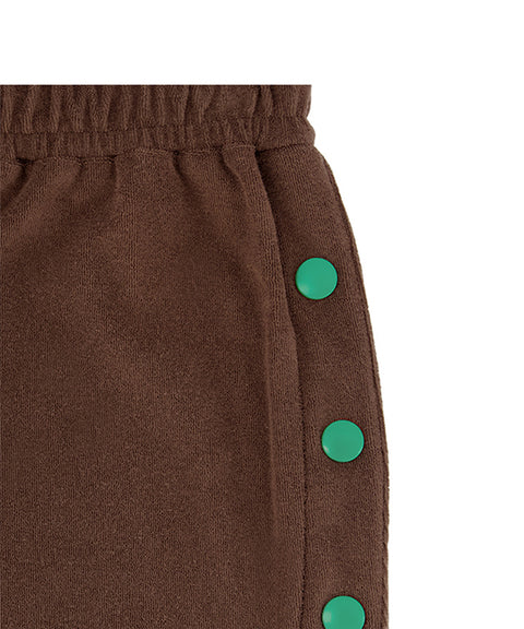 LE SONNET Button Shorts - Brown