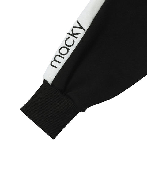 MACKY Golf: Karina Colored Zip-Up Sweat Shirt - Black