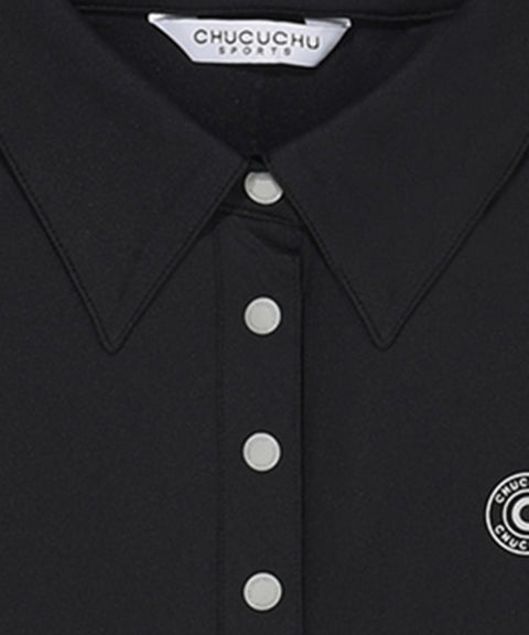 CHUCUCHU Logo Hotpiece Polo T-Shirt - Black