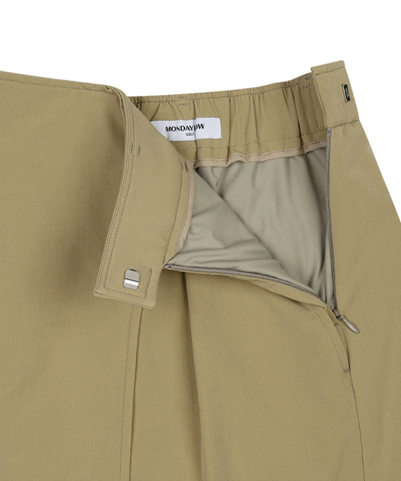 Monday Flow Volume Short Skirt - Beige