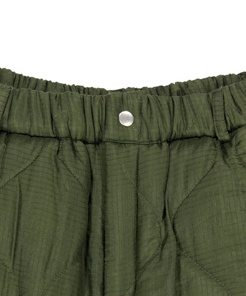 LE SONNET Quilted Pants - Khaki