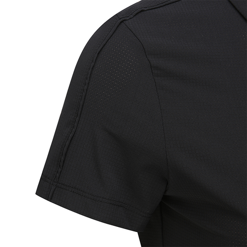 Women's SM Collared Short T-Shirt - Black