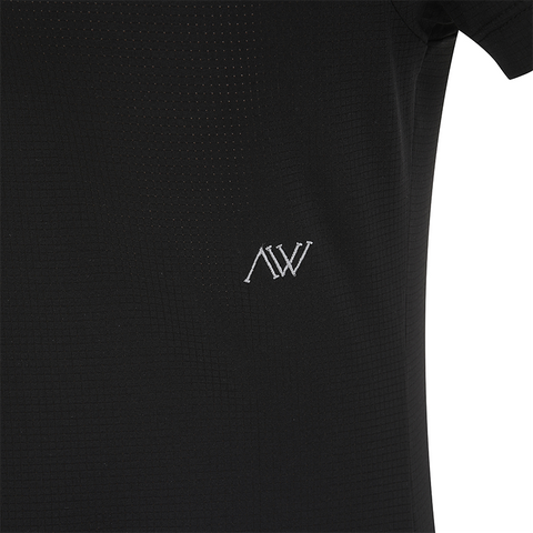 Women's SM Collared Short T-Shirt - Black