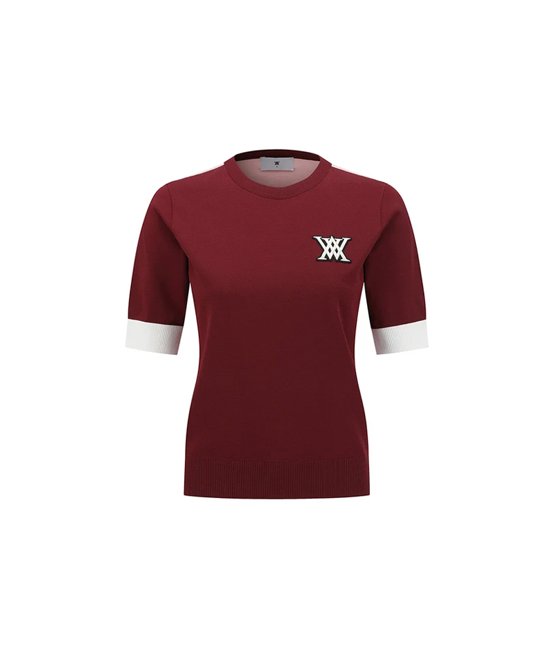 Women's Transition Short Sleeve Sweater - Burgundy