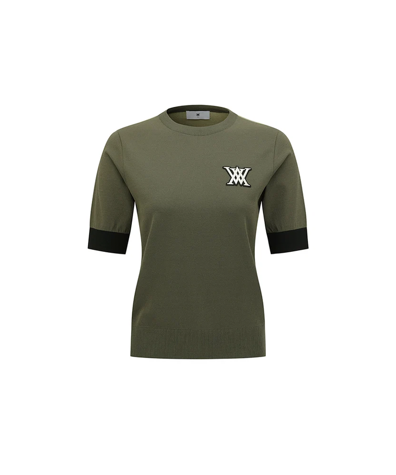 Women's Transition Short Sleeve Sweater - Khaki