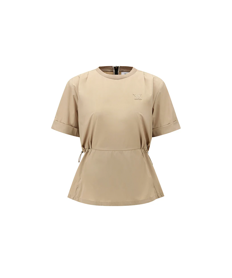 Women's Layered Anorak T-Shirt - Beige