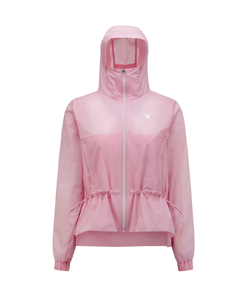 Women's Mid Length Hooded Jacket - Pink