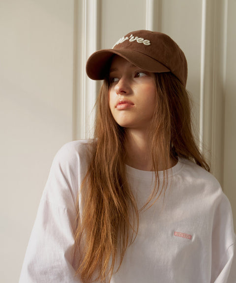 Logo Embroidered Ball Cap Chocolate Brown