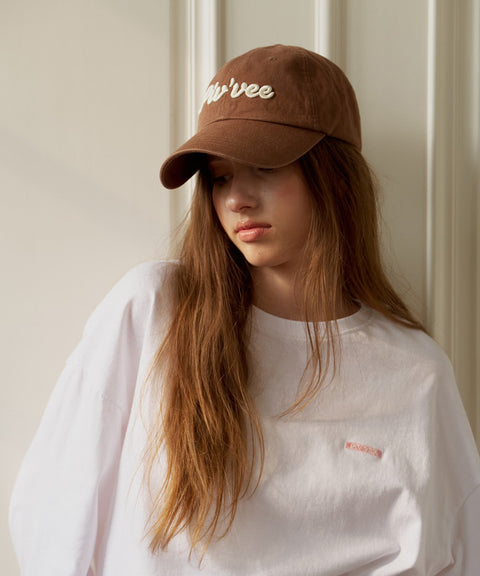 Logo Embroidered Ball Cap Chocolate Brown