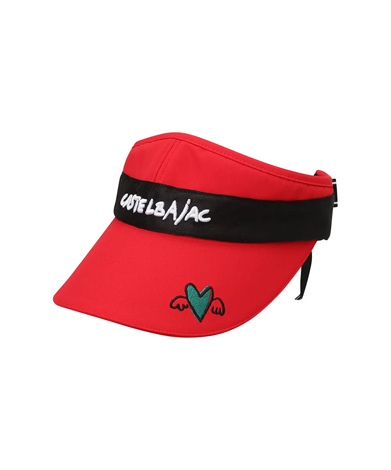 Castelbajac Women's Logo Ribbon Sun Visor - Red