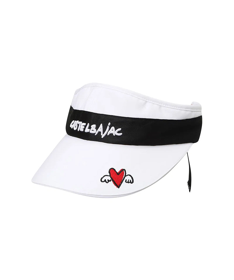 Castelbajac Women's Logo Ribbon Sun Visor - White