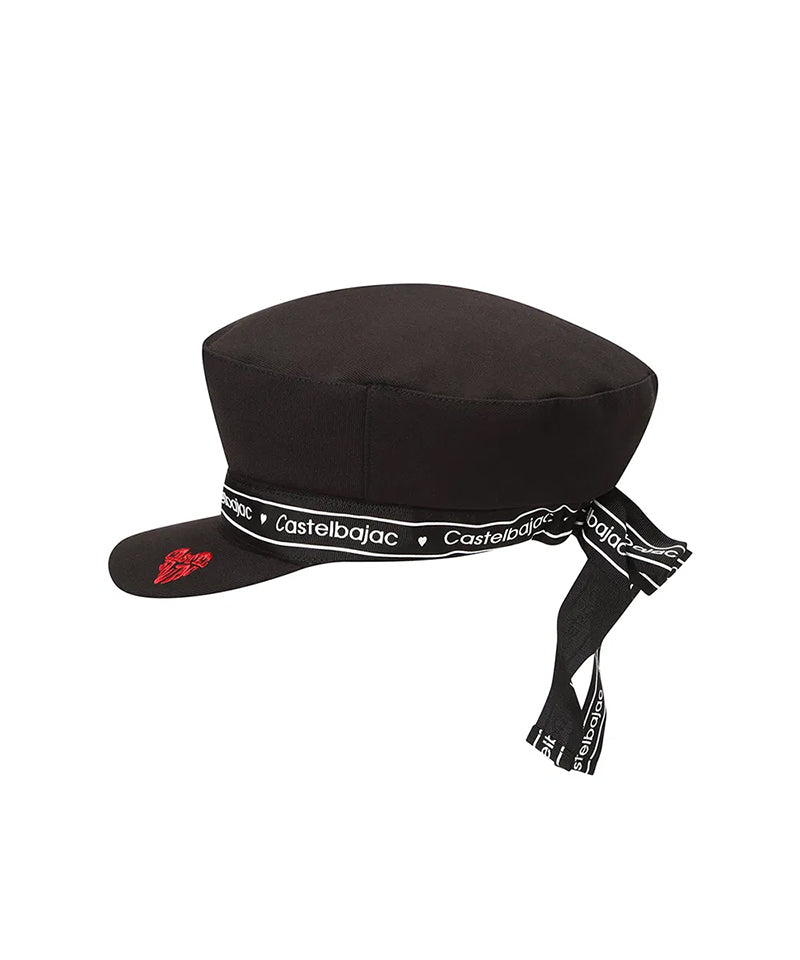 Castelbajac Women's Ribbon Double-Weave Modified Cap - Black