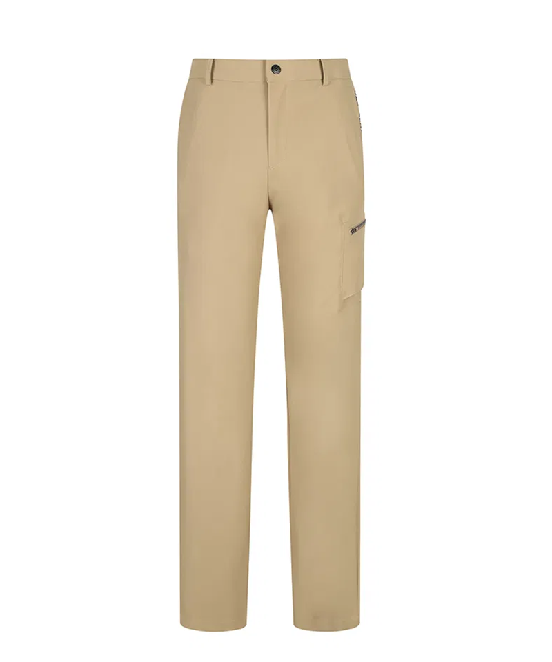 Castelbajac Men's Side Pocket Back Elastic Waist Straight Pants - Beige