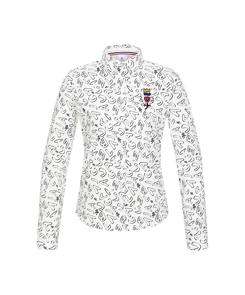 Castelbajac Women's Logo Lettering Pattern Shirt - White