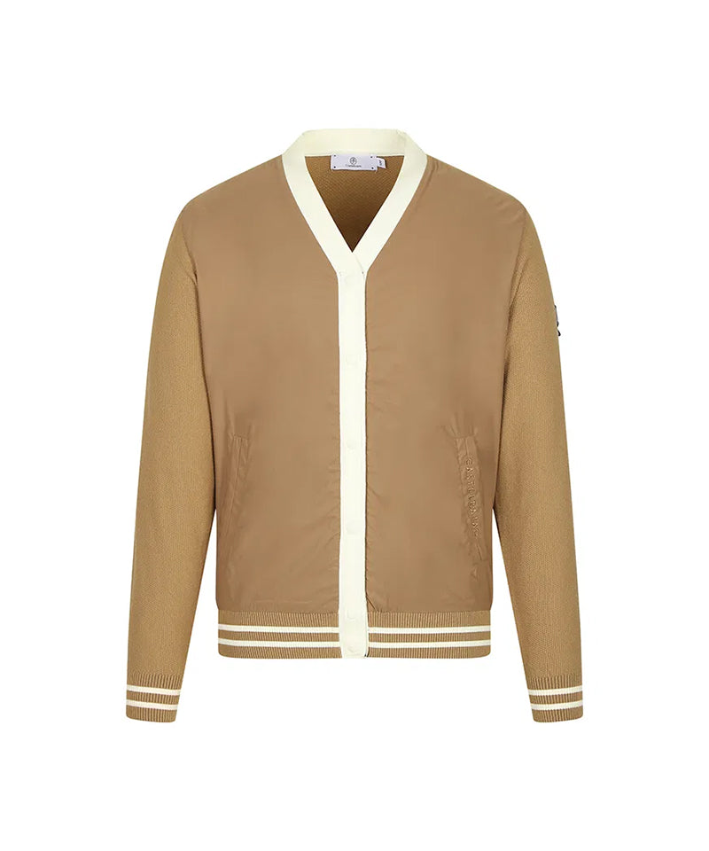 Castelbajac Men's Two-Tone Egg Blazon Knit Cardigan - Beige