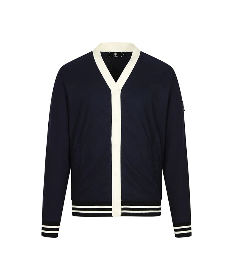 Castelbajac Men's Two-Tone Egg Blazon Knit Cardigan - Navy