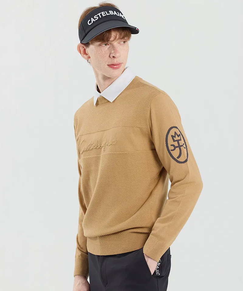 Castelbajac Men's Textured Egg Blasson Knit - Beige