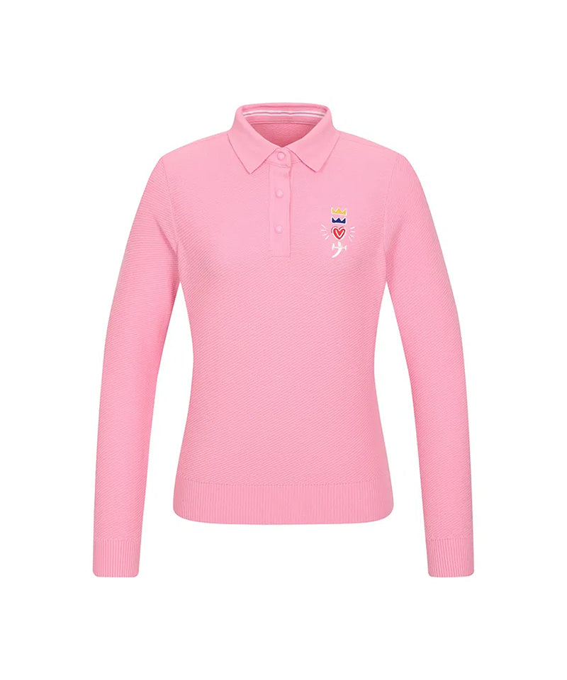 Castelbajac Women's Diagonal Texture Collar Knit - Pink
