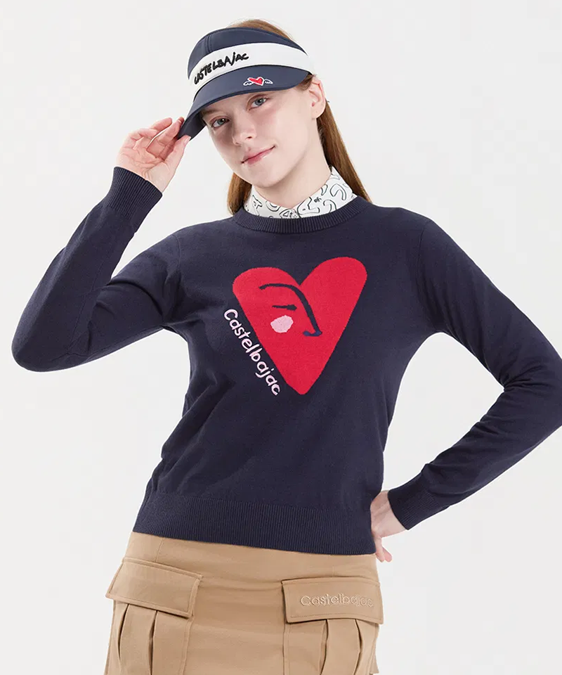 Castelbajac Women's Heart Point Knit - Navy