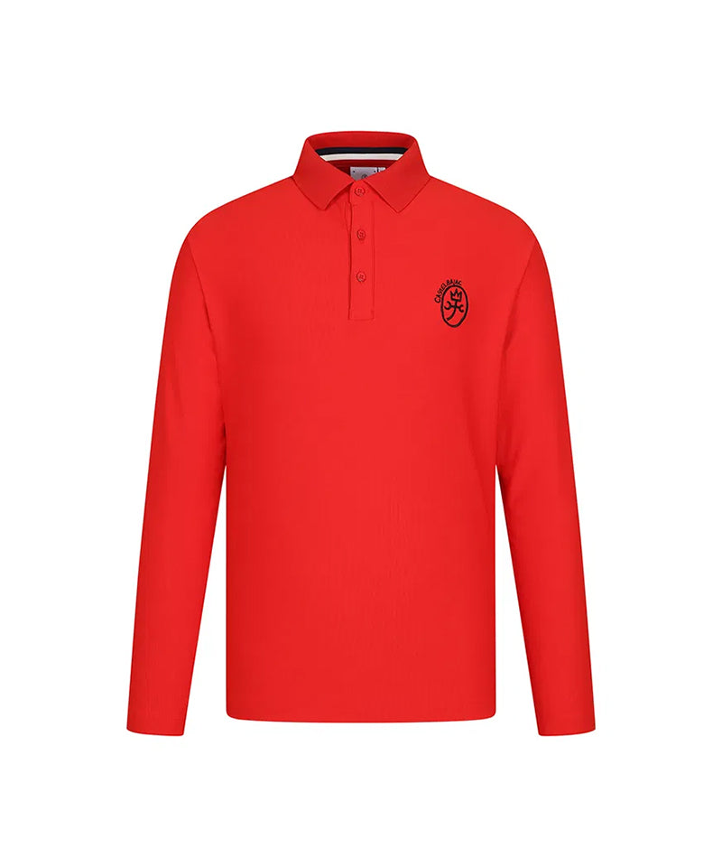 Castelbajac Men's Basic Egg Blazon Collared T-shirt - Red