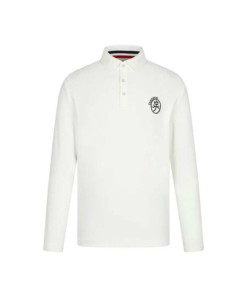Castelbajac Men's Basic Egg Blazon Collared T-shirt - White