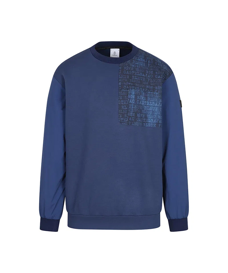 Castelbajac Men's Color Block Patch Sweatshirt - Blue