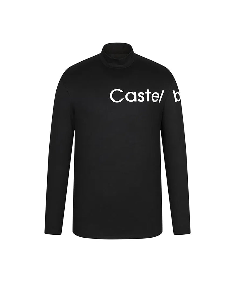 Castelbajac Men's Logo Point Mock Neck Base Layer T-shirt - Black