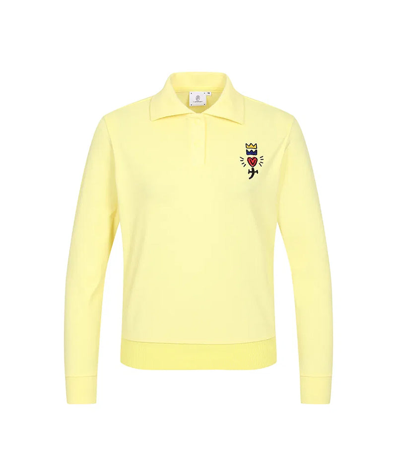Castelbajac Women's Logo Embroidery Point Collar T-shirt - Yellow