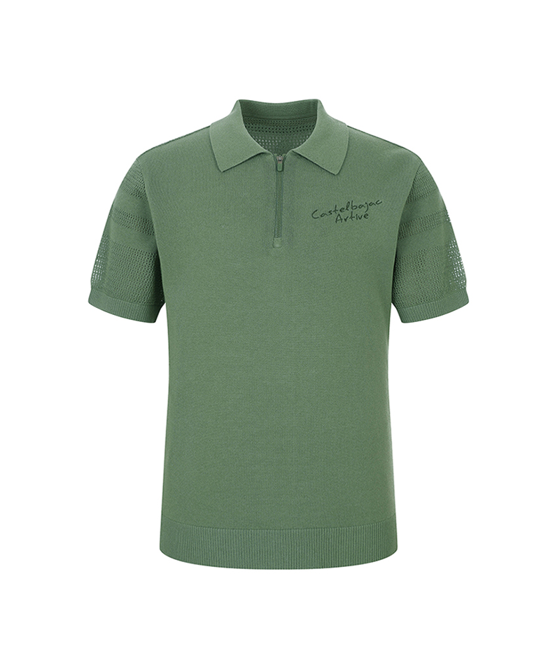 second layer ニットポロ Second/Layer ニットポロ M Second Layer II Golf Quarter-Zip