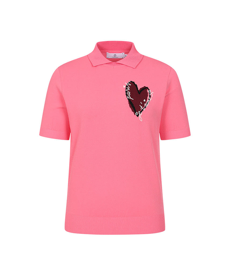 Castelbajac Women's Artwork Collared Short Sleeve Knit - 3 Colors
