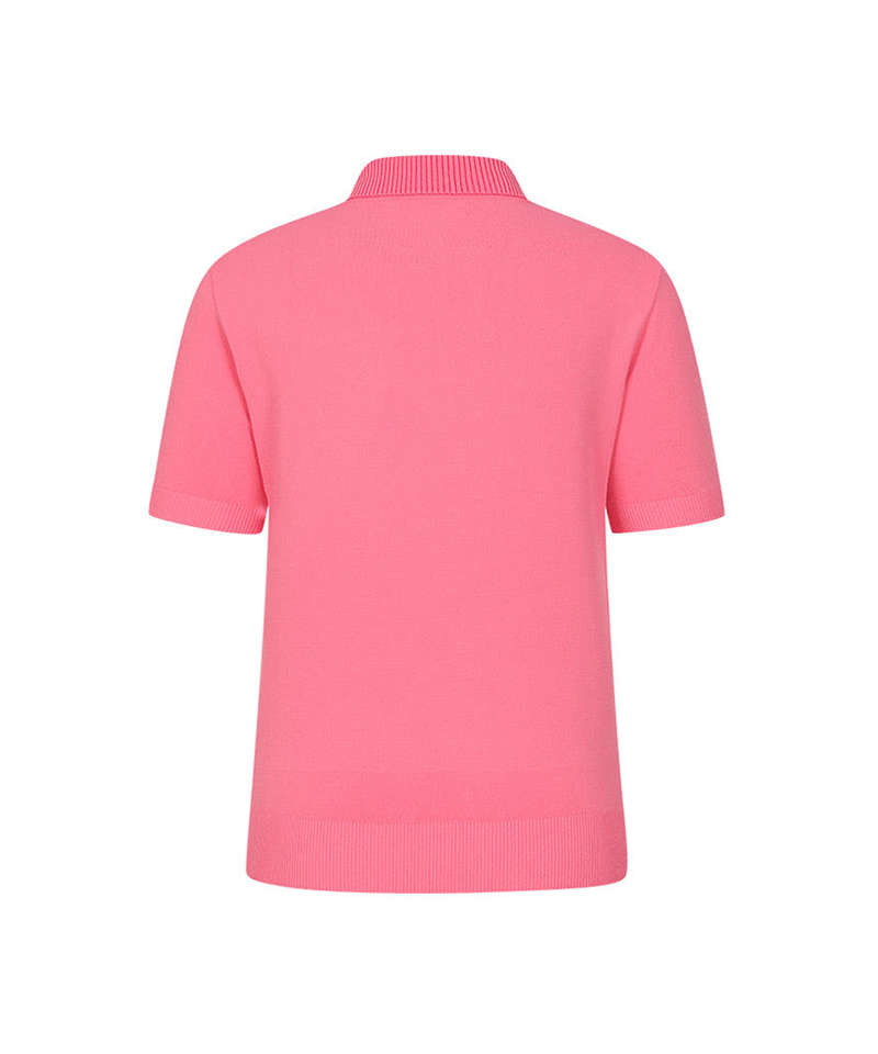 Castelbajac Women's Artwork Collared Short Sleeve Knit - 3 Colors