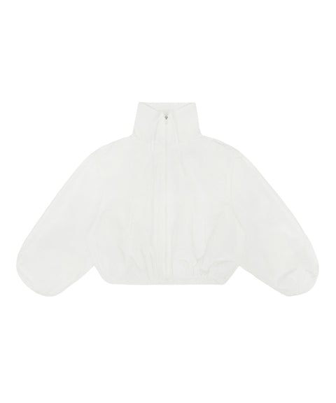 Balloon Sleeve Windbreaker Cloud White