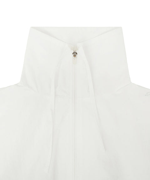 Balloon Sleeve Windbreaker Cloud White
