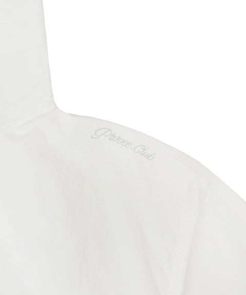 Balloon Sleeve Windbreaker Cloud White
