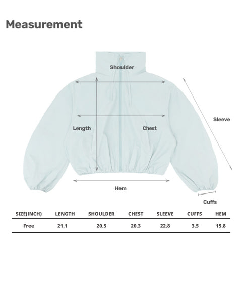 Balloon Sleeve Windbreaker Fuzzy Charcoal