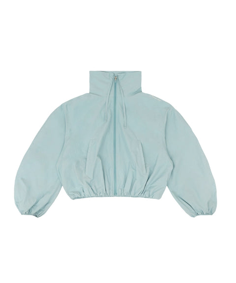 Balloon Sleeve Windbreaker Mist Blue
