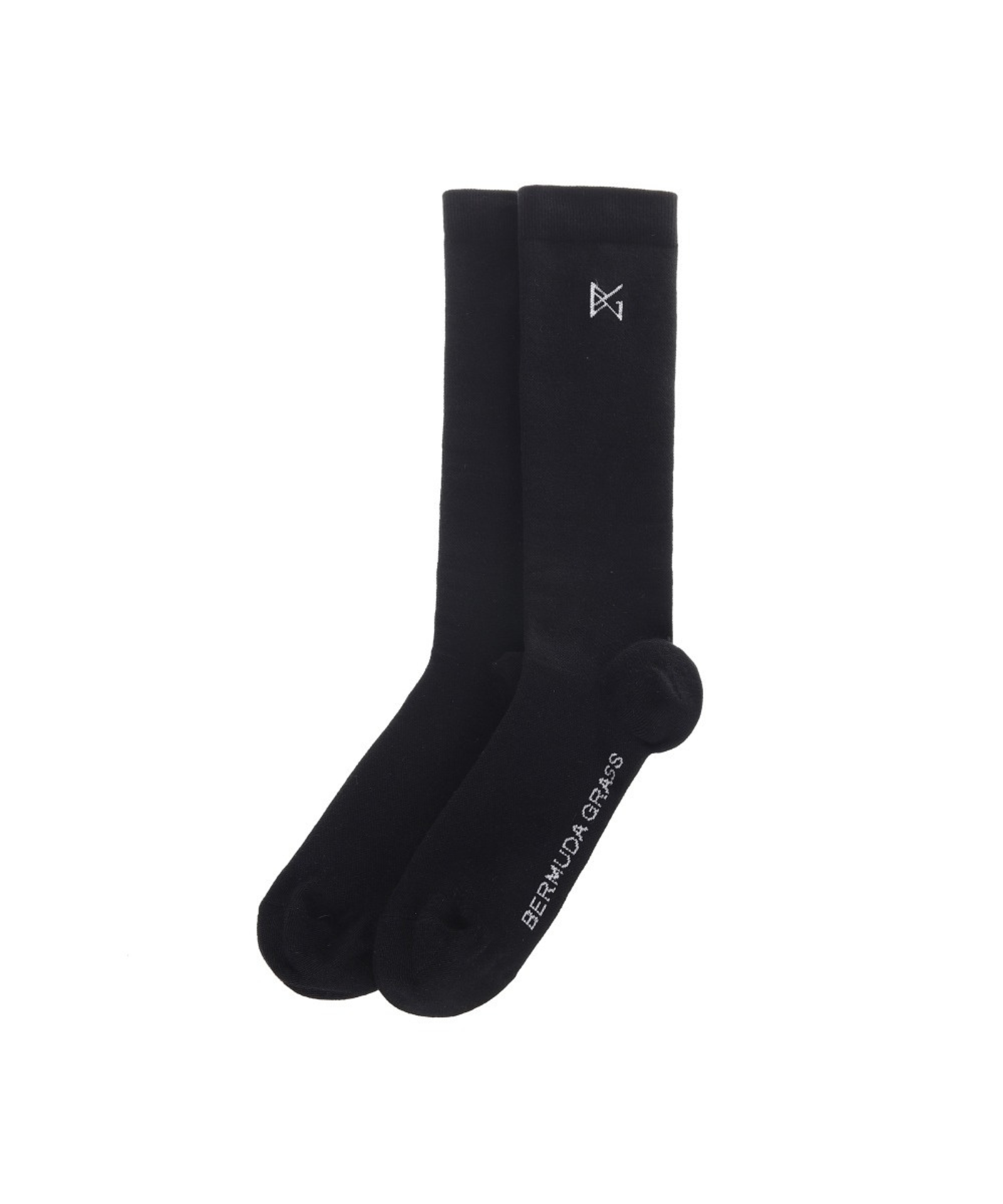 BERMUDA GRASS Basic Compression Knee Socks Black